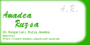 amadea ruzsa business card